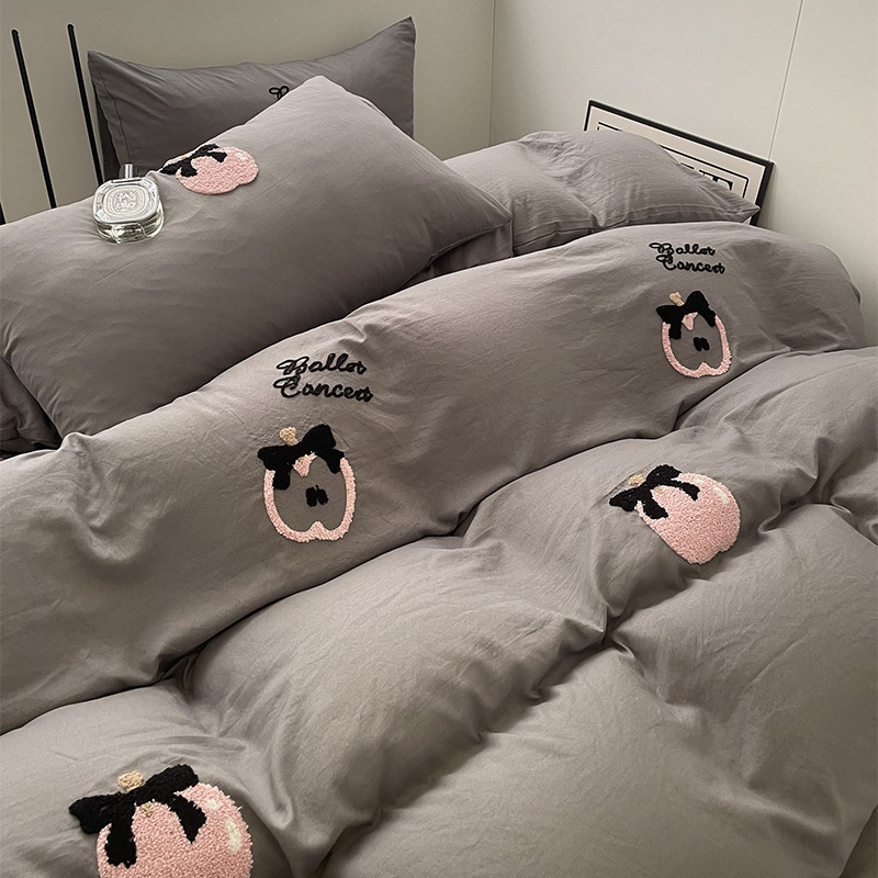 수건자수-핑크애플