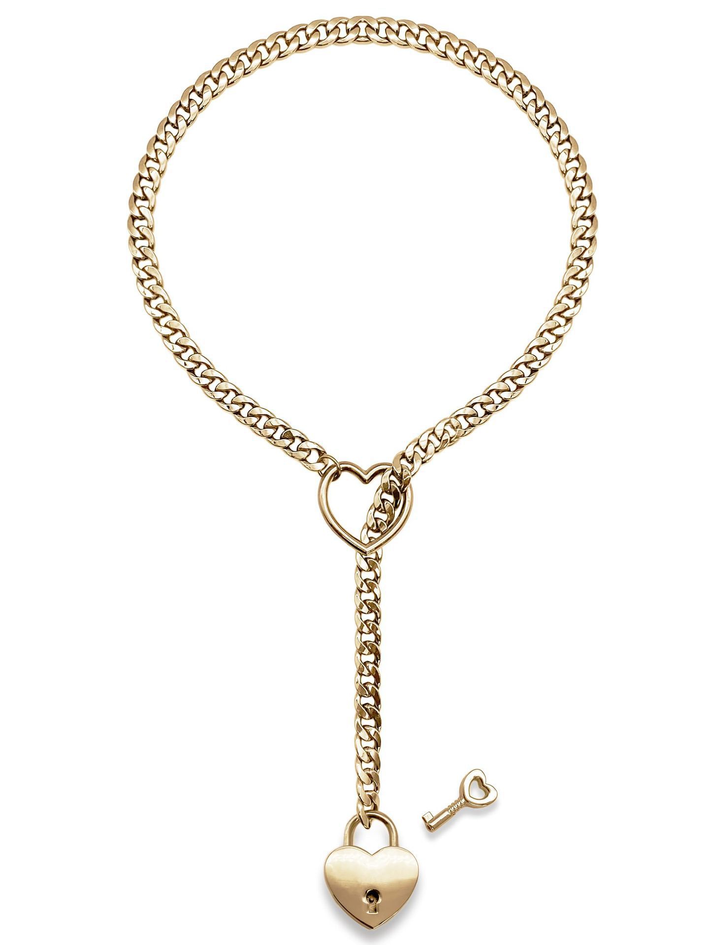 Lina Girl 2024 Cross-Border Hot-Selling New Heart Geometric Titanium Steel Simple Versatile Street Style Unisex Necklace_voghion.com