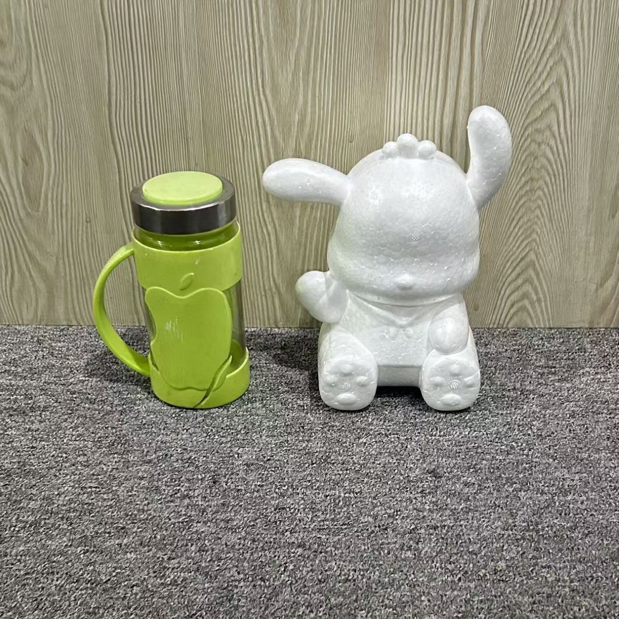 Oso de espuma directo de fábrica blanco DIY material de arreglo floral hecho a mano Día de San Valentín Rosa oso con juguete