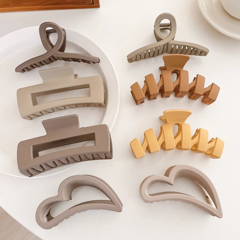 Horquilla de acrílico de las mujeres cuchara trasera updo clip de pelo grande celebridad de Internet elegante tiburón clip tocado simple horquilla