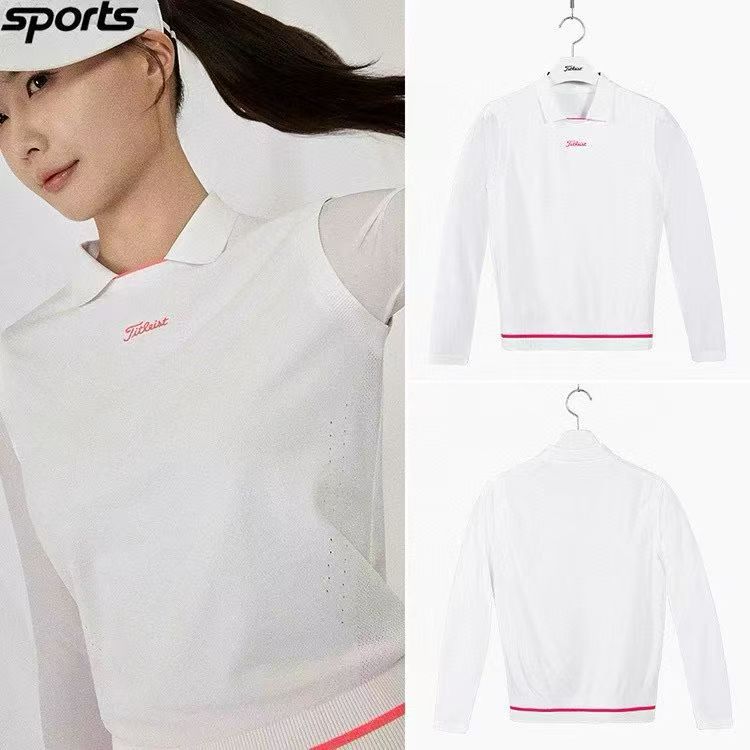 Golf Wear Summer and Autumn Quick-Drying Cool-Feeling Mesh Splicing Sports Long-Sleeved T-Shirt