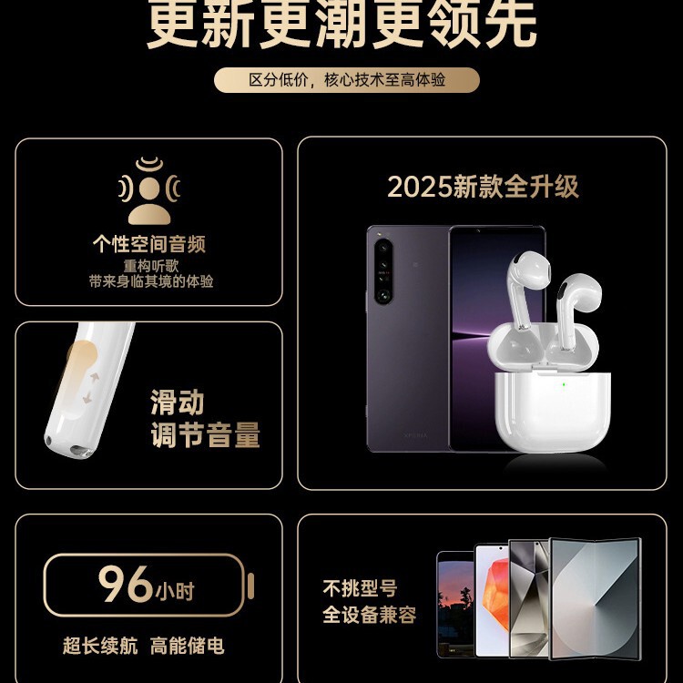 Bluetooth ヘッドセット真のワイヤレス 2025 新しいセミインイヤーノイズリダクション高品質 Huaqiangbei Youjin 男性|undefined