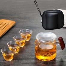 茶器旅行茶具玻璃套装便携式包小套茶杯简单易携带旅游茶壶快客杯