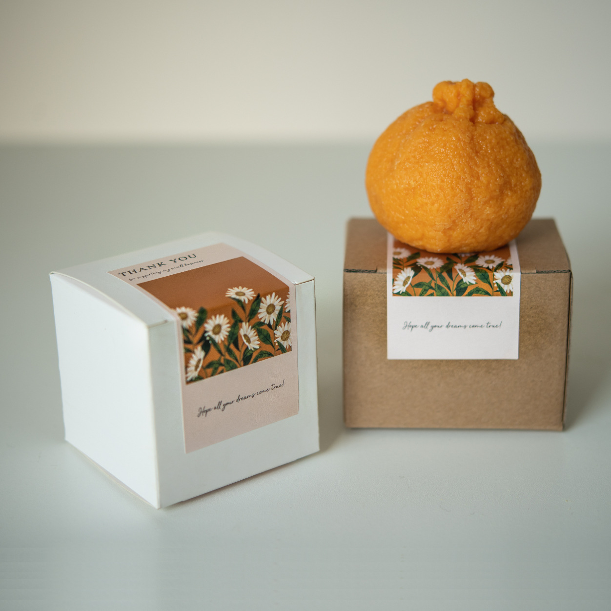 Hecho a mano naranja fruta forma aromaterapia fragancia vela naranja niños amigo regalo decoración del hogar adornos