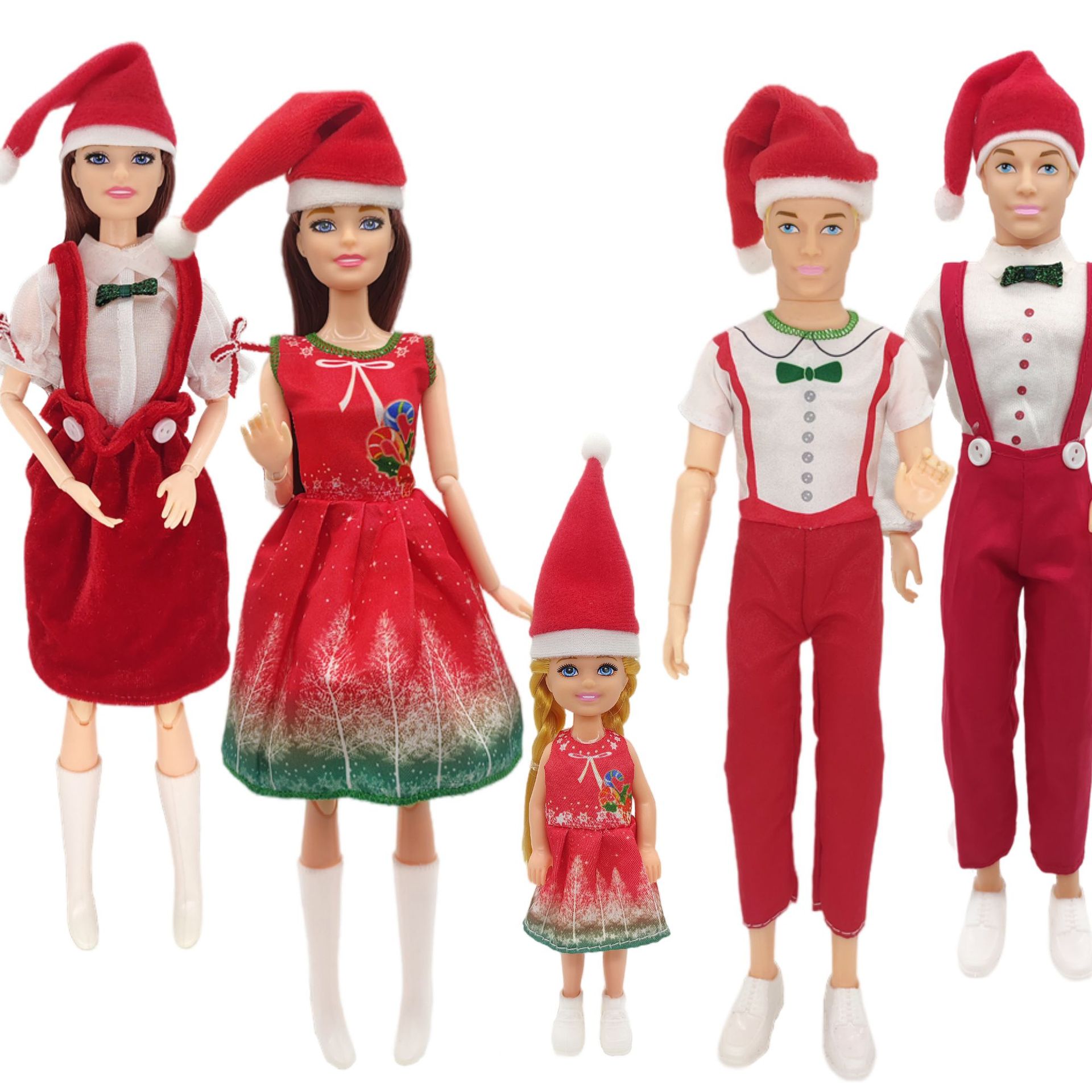 30cm11 Inch Parent-Child Barbie Doll Christmas Set Birthday Gift Boys and Girls Princess Toy Doll Costume