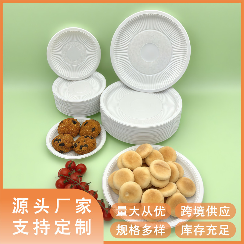 Disposable Biodegradable Environmentally Friendly Dinner Plate Thickeneded Paper Plate Fruit Plate Barbecue, DIY Painting Plate Disposable Biodegradable Environmentally Friendly Dinner Plate Thickeneded Paper Plate Fruit Plate Barbecue, DIY Painting Plate
