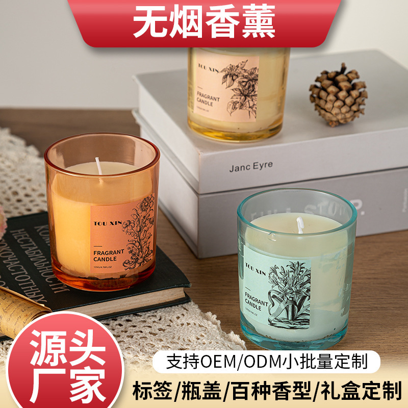 Aromatherapy candle handmade diy soy wax holiday scene layout indoor smokeless candle factory wholesale hand gift