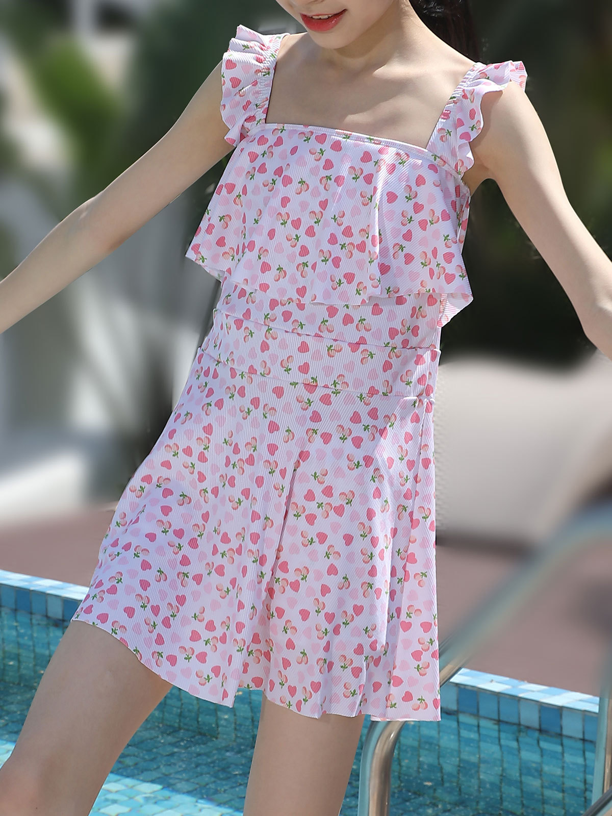 Hu Run trajes de baño para niños, niñas, trajes de baño para niños mayores, trajes de baño de princesa de impresión encantadora profesional