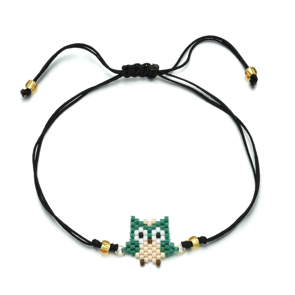 Cord String Chain Type 1 Piece Quantity Cute Owl Glass Cord String String Bracelets Wholesale