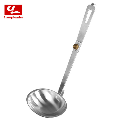 Outdoor stainless steel foldable spoon long handle picnic cookware picnic travel tableware portable kitchen utensils