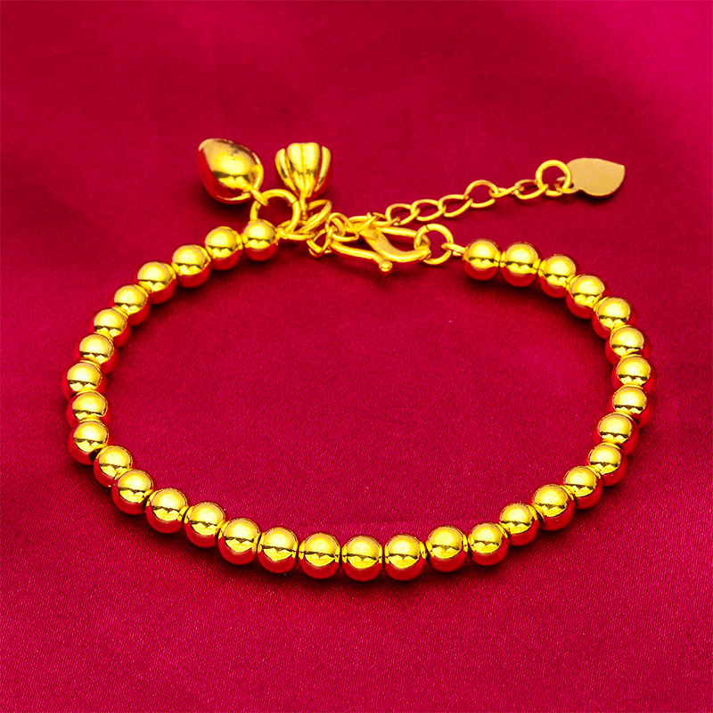 Unisex Jewelry Fashion 6mm glossy bracelet Lotus bracelet _voghion.com