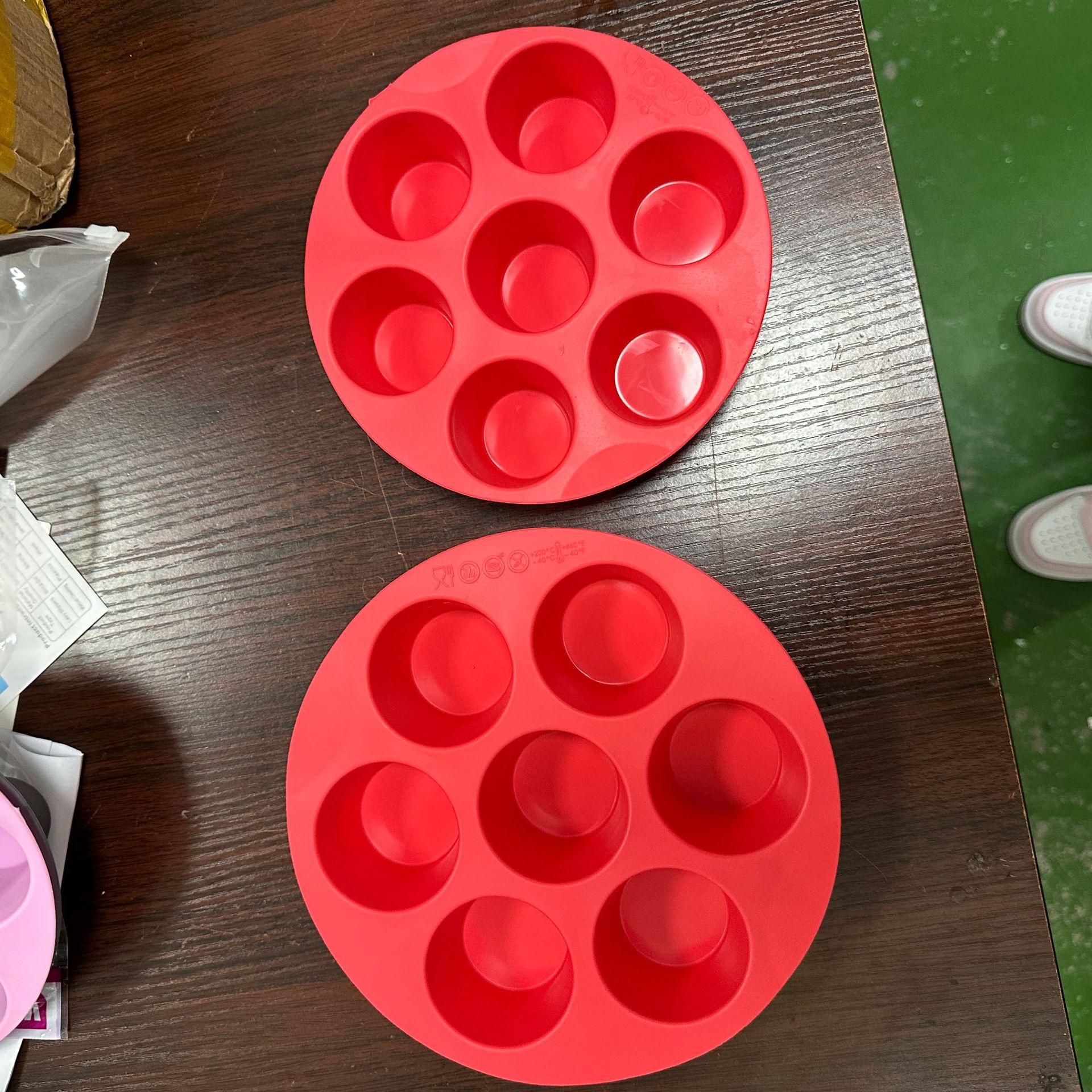 Silicone siete agujeros molde de pastel casero fiesta utensilios de horneado molde cilíndrico DIY accesorios de freidora de aire