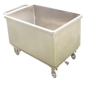 Stainless Steel Tank Truck, Stainless Steel Meat Bucket, Small Material Truck, Dust-Free Clean Workshop Material Truck, Meat Product Turnover Truck