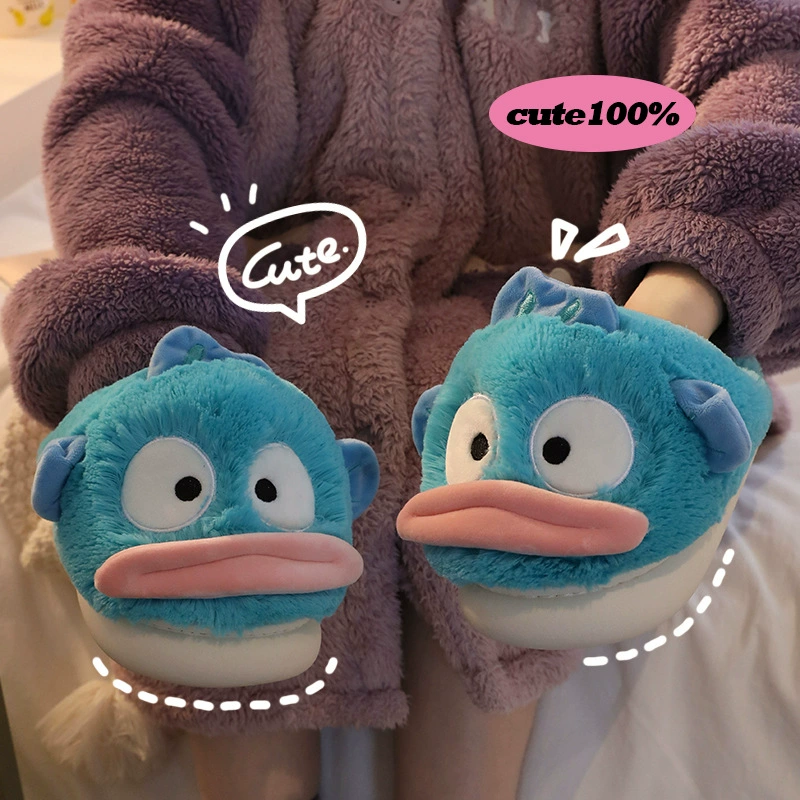 Хлопковые тапочки с рыбками-клоунами, женские зимние хлопковые тапочки, зимние пушистые тапочки для пар, мужская домашняя обувь на Луне, осень и зима