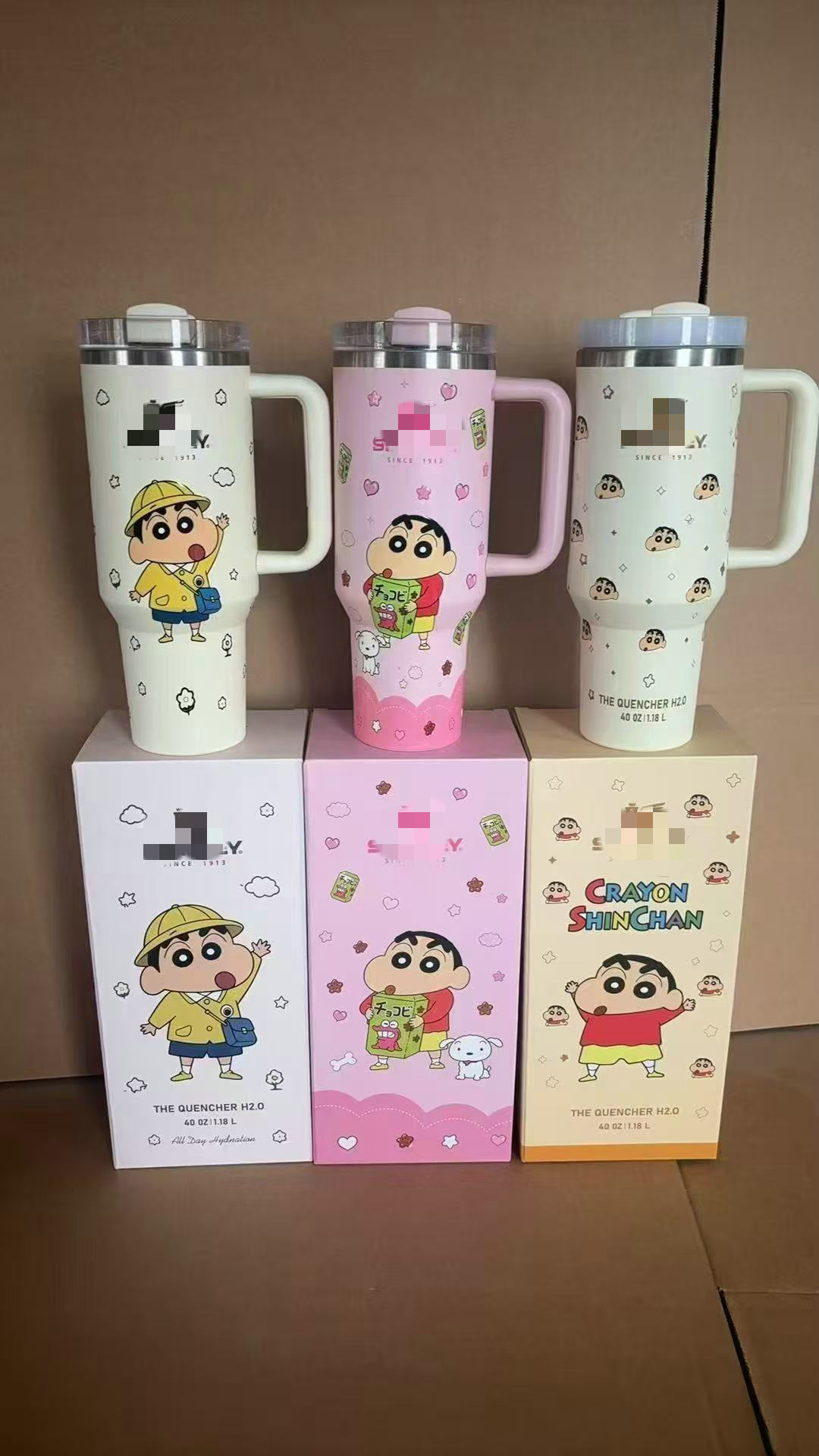 짱구 스탠리 40oz 손잡이 텀블러 아이스 보온컵 대용량 빨대텀블러 보온보냉 커피잔 텀블러 티컵 이미지 3