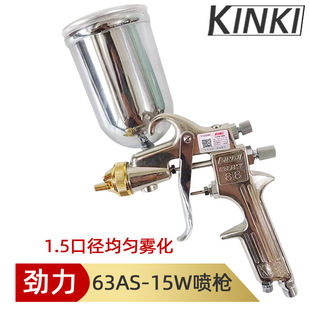 Original genuine goods Japan Jili 88 spray gun pot 1.5 caliber varnish top paint high atomization spray gun 63AS