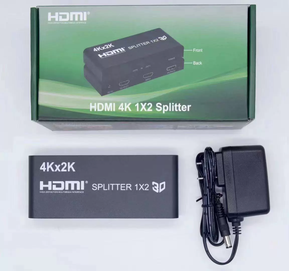 4KX2K HDMI сплиттер: один вход на два вывода, 2-портовый сплиттер высокого разрешения, один вход, два выхода HDMI Splitter