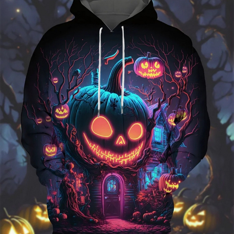 AliExpress cross-border new men's hooded sweater Halloween 3D printing long sleeve fashion hoodie autumn and winter AliExpress cross-border new men's hooded sweater Halloween 3D printing long sleeve fashion hoodie autumn and winter