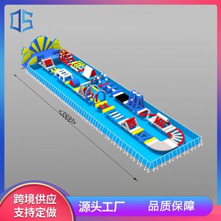 Water Obstacle Course Mobile Sea Park Water Inflatable Obstacle Course Combination Bracket Swimming Pool Equipment Manufacturer