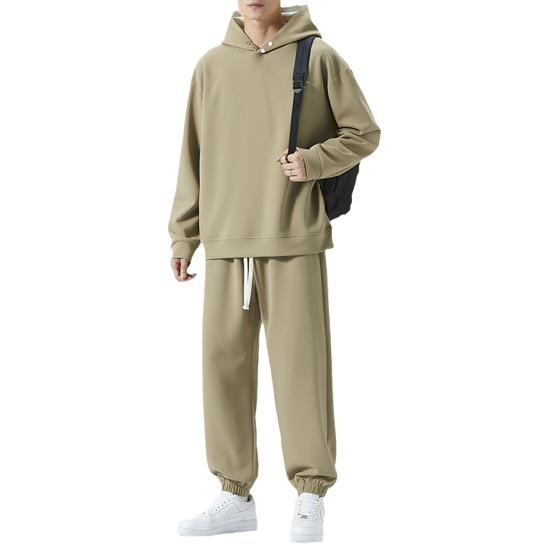 Otoño nuevo traje deportivo para hombres y mujeres suéter con capucha de la pareja pantalones de chándal suéter suelto ropa de hombre casual de dos piezas