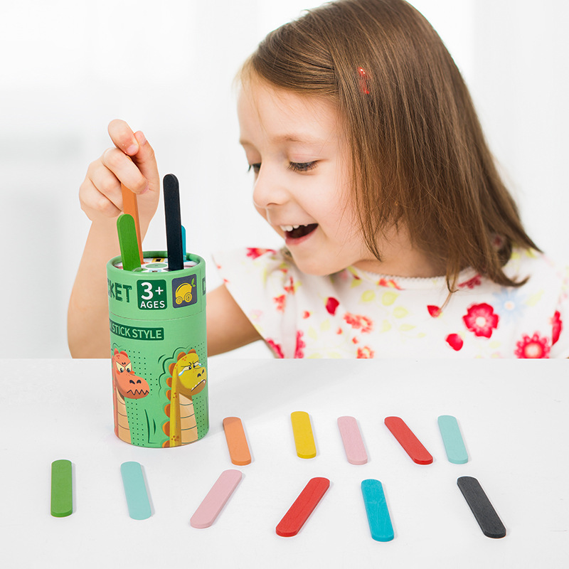 Children's puzzle color classification cup 1-3 years old baby color cognition kindergarten Montessori early education classification bucket toy