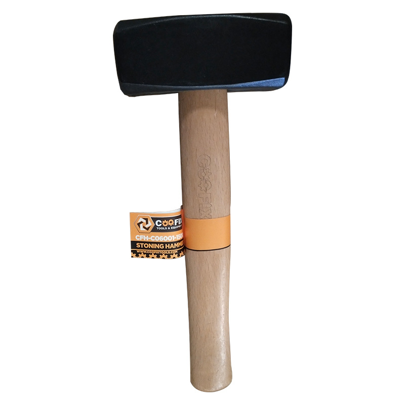 Coofix库菲木柄石工八角锤子 木工铁锤铁榔头方头 木柄八角锤