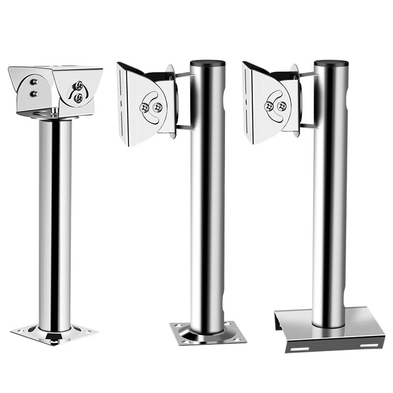 直销枪机摄像头不锈钢支架监控加长杆立柱壁装吊装抱箍安装电线杆