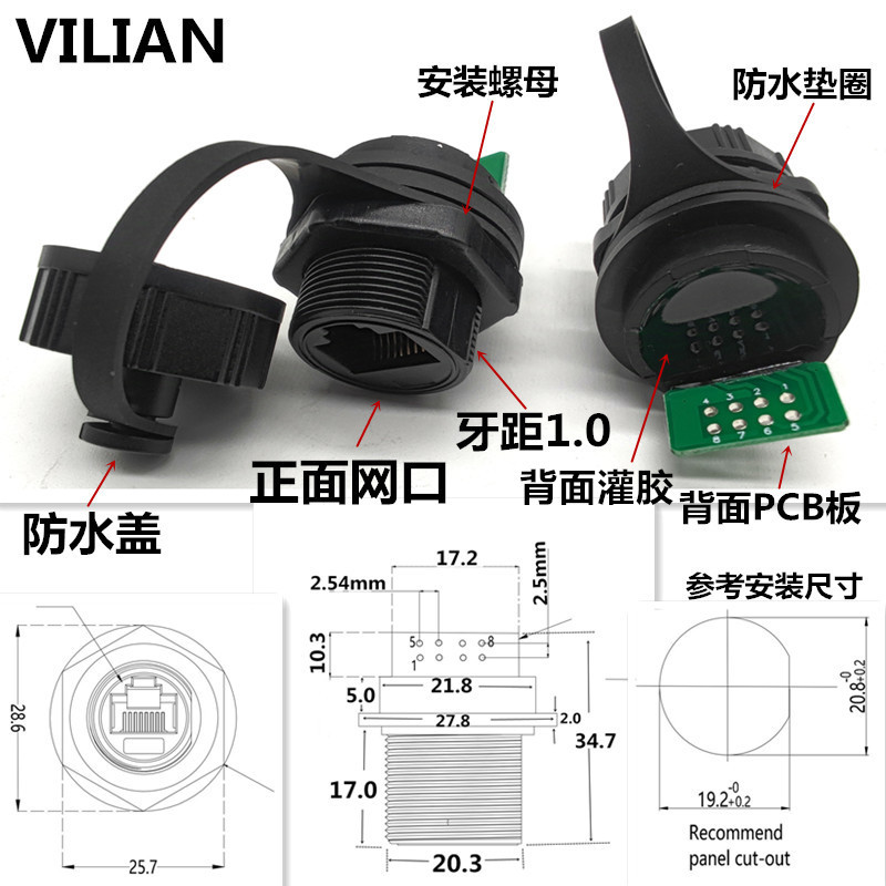 ʾ̫ͷRJ45ˮͷེ߹ҵ