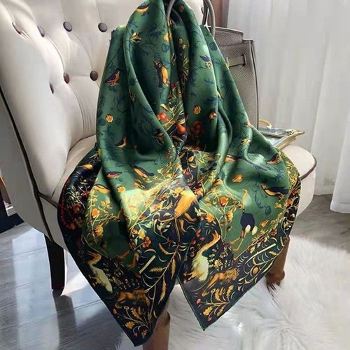 2024 New Lyin Satin Scarf for Women Spring and Autumn Style Trendy Korean Version Elegant and Versatile Hangzhou Silk Neck Scarf Shawl