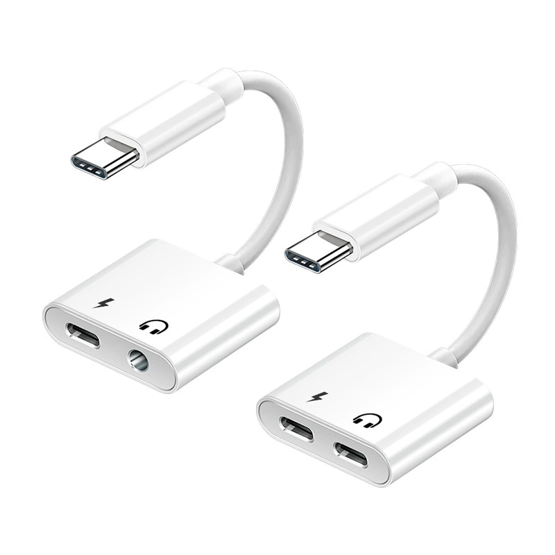 Apple, Huawei, адаптер-кабель, совместим с наушниками и зарядкой, 2 в 1