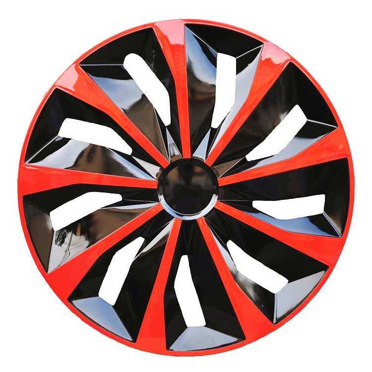 Hub cover – Universal Hub Cap - 16-inch-tt-style-red-black-1pc