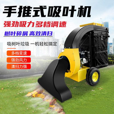 [手推式落叶吸叶机 汽油树叶收集器 路面垃圾清理机树叶清扫机]