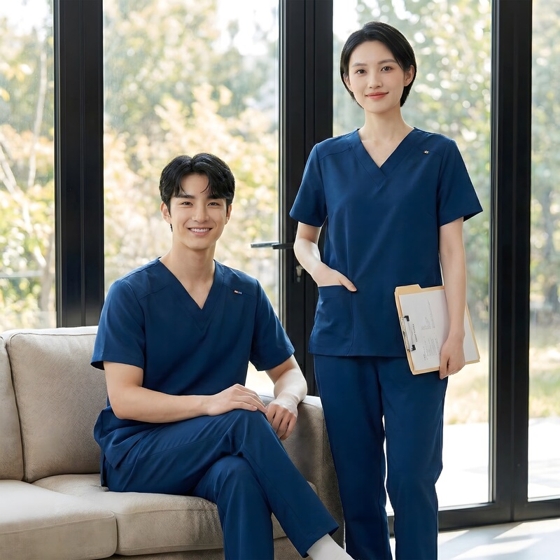 High-End Women's Scrub Suits for Doctors, Specialized Medical Staff Uniforms, Elastic Quick-Dry Scrub Suits for Women in Hospital Operating Rooms High-End Women's Scrub Suits for Doctors, Specialized Medical Staff Uniforms, Elastic Quick-Dry Scrub Suits for Women in Hospital Operating Rooms