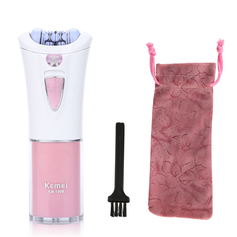 Depiladora Kemei KM-1999, Funciona con Pilas Secas, Lavable, Portátil, Eléctrica, Depiladora para Mujer