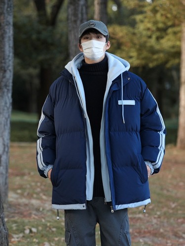  Winter New Hong Kong Style Pairs Hooded Cotton Jacket Trend Brand Korean Style Warm Cotton Coat