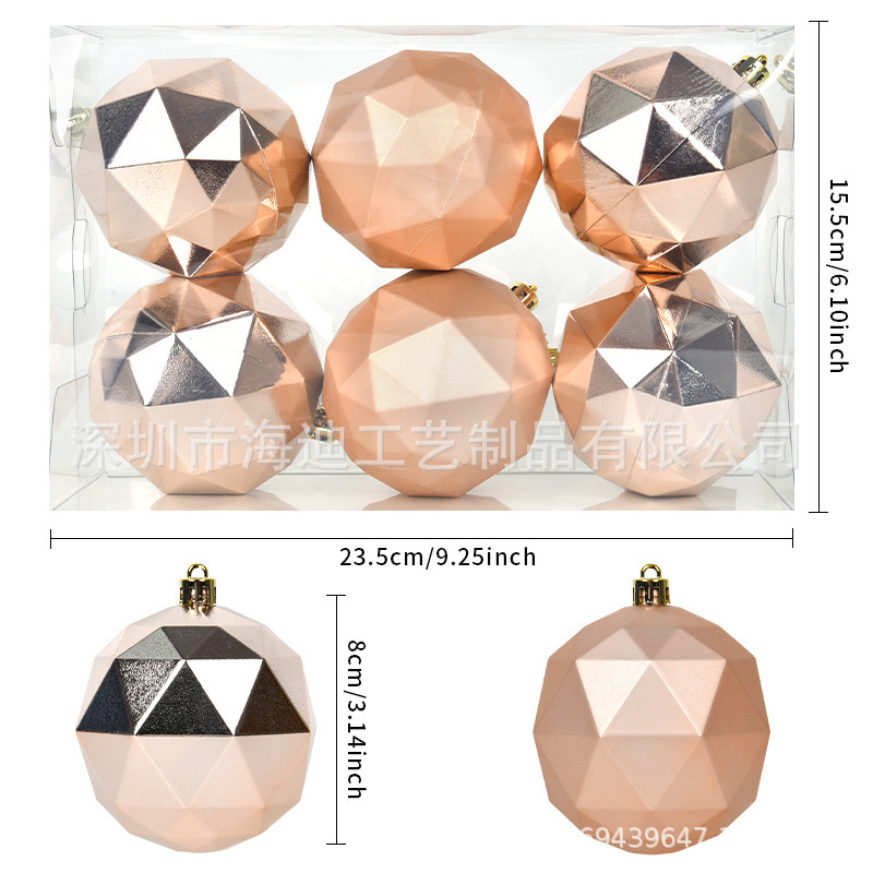 Bola de diamante de champán de 8 cm