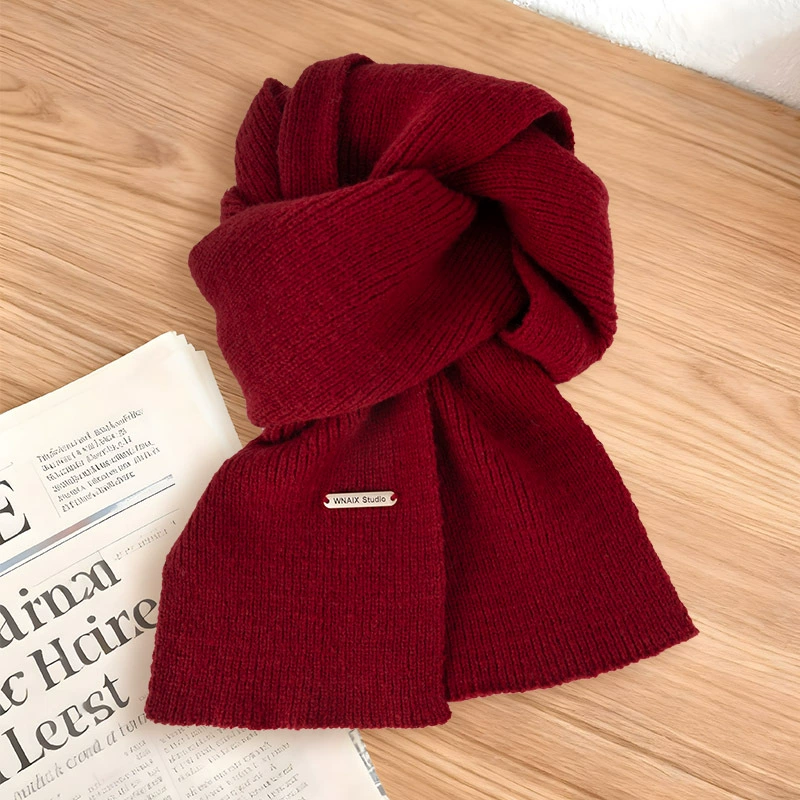 Длинный knitted шарф, универсальный демисезон, городской стиль, простой элегантный дизайн (много цветов)