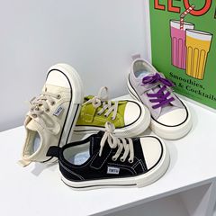 Children's Mango Square Toe Canvas Shoes 2024 Spring Men's and Women's Small, Medium and Large Children's Soft Sole Shoes Korean Style Student Sports Shoes