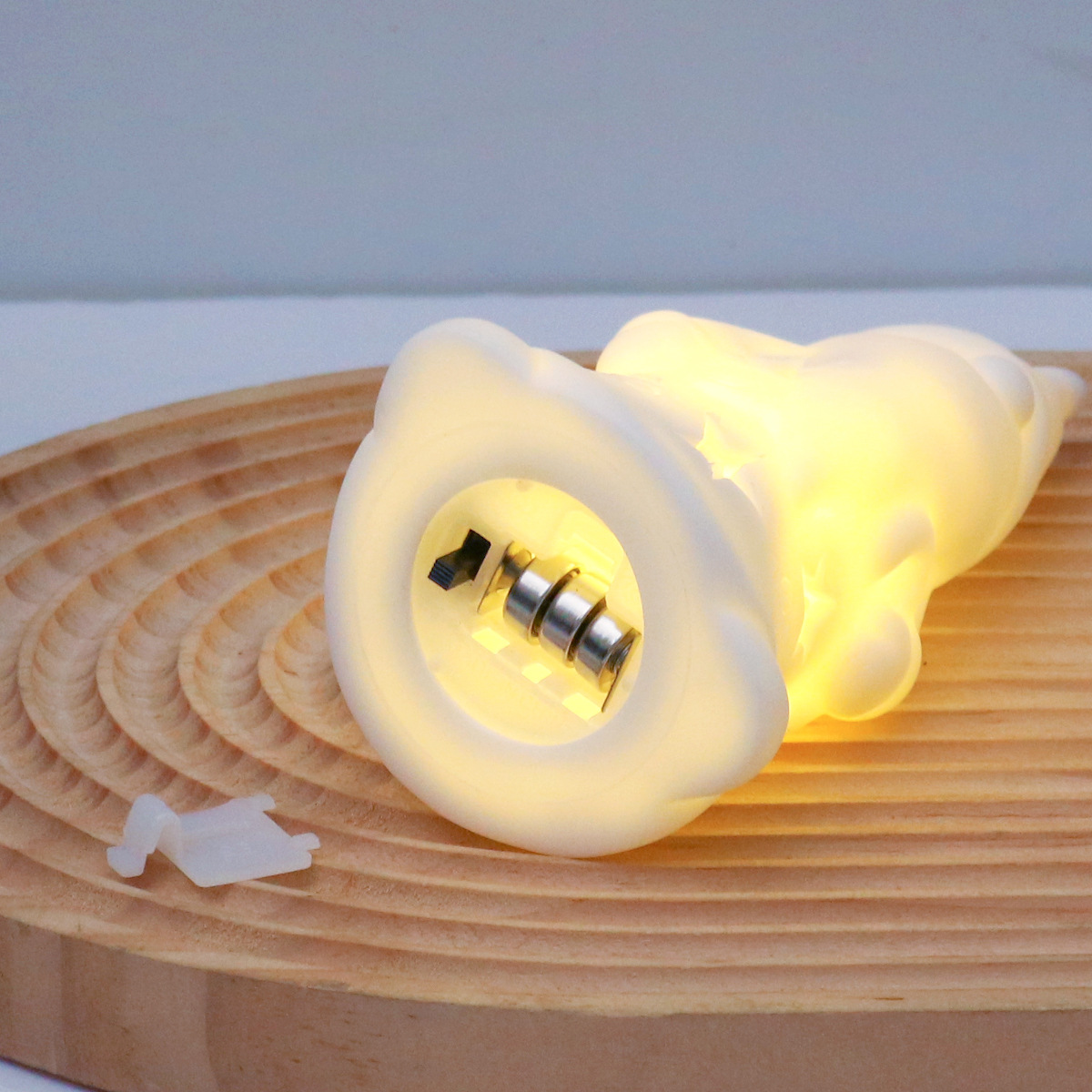 (2개) 크리스마스 창조적 인 밤 빛 침실 침실 분위기 LED 촛불 빛 산타 촛불 빛 장식 빛