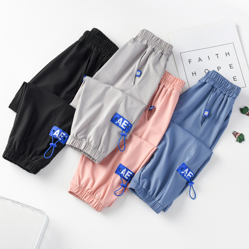 男童女童裤子夏季2021新款童装儿童鲨鱼裤外穿小孩夏天运动防蚊裤