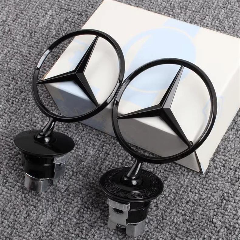 Mercedes-Benz E-Class emblem, S320 black emblem, W211 hood, black wheat stalk emblem, E300, S350 engine hood emblem