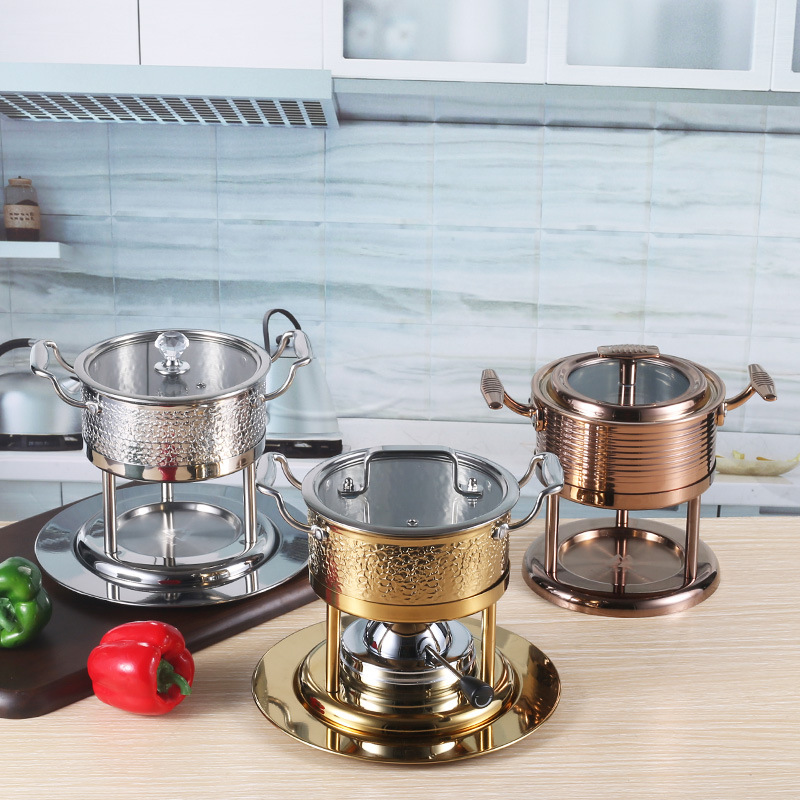 thickening Stainless steel inflation Small hot pot personal Hot Pot one person A Hot Pot Shabu Dolar self-help Hot Pot