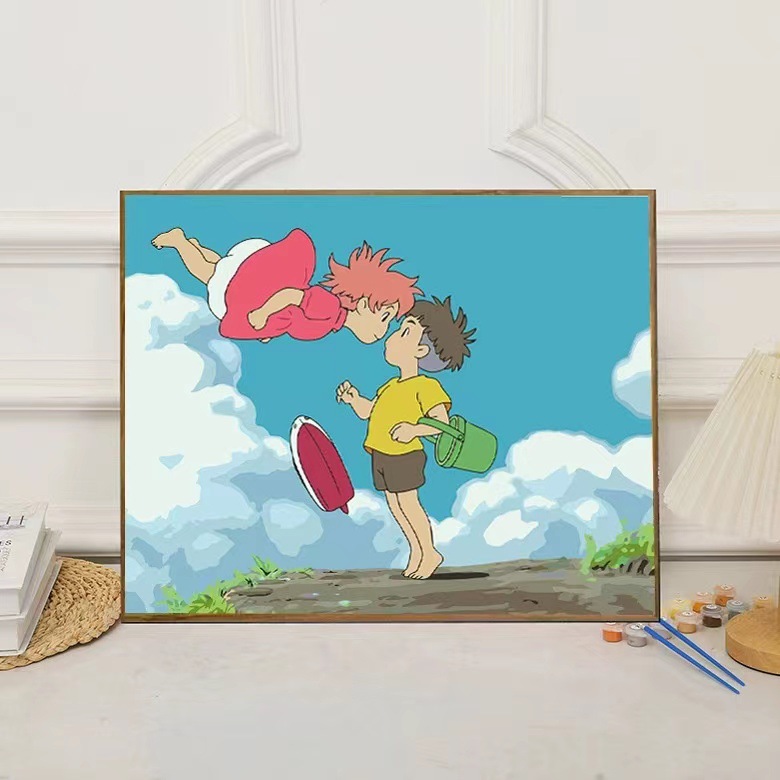 Esponja bebé Naruto digital al por mayor pintura al óleo DIY color relleno hecho a mano de dibujos animados papelería tienda puesto una generación