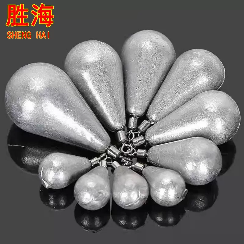 转环水滴铅坠 水滴带环铅坠 串钩铅坠 水滴抛竿海竿铅坠 渔具批发