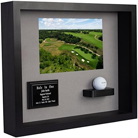 Multifunctional wooden golf hole-in-one collection frame wall-mounted photo scorecard honor commemorative display wooden box Multifunctional wooden golf hole-in-one collection frame wall-mounted photo scorecard honor commemorative display wooden box
