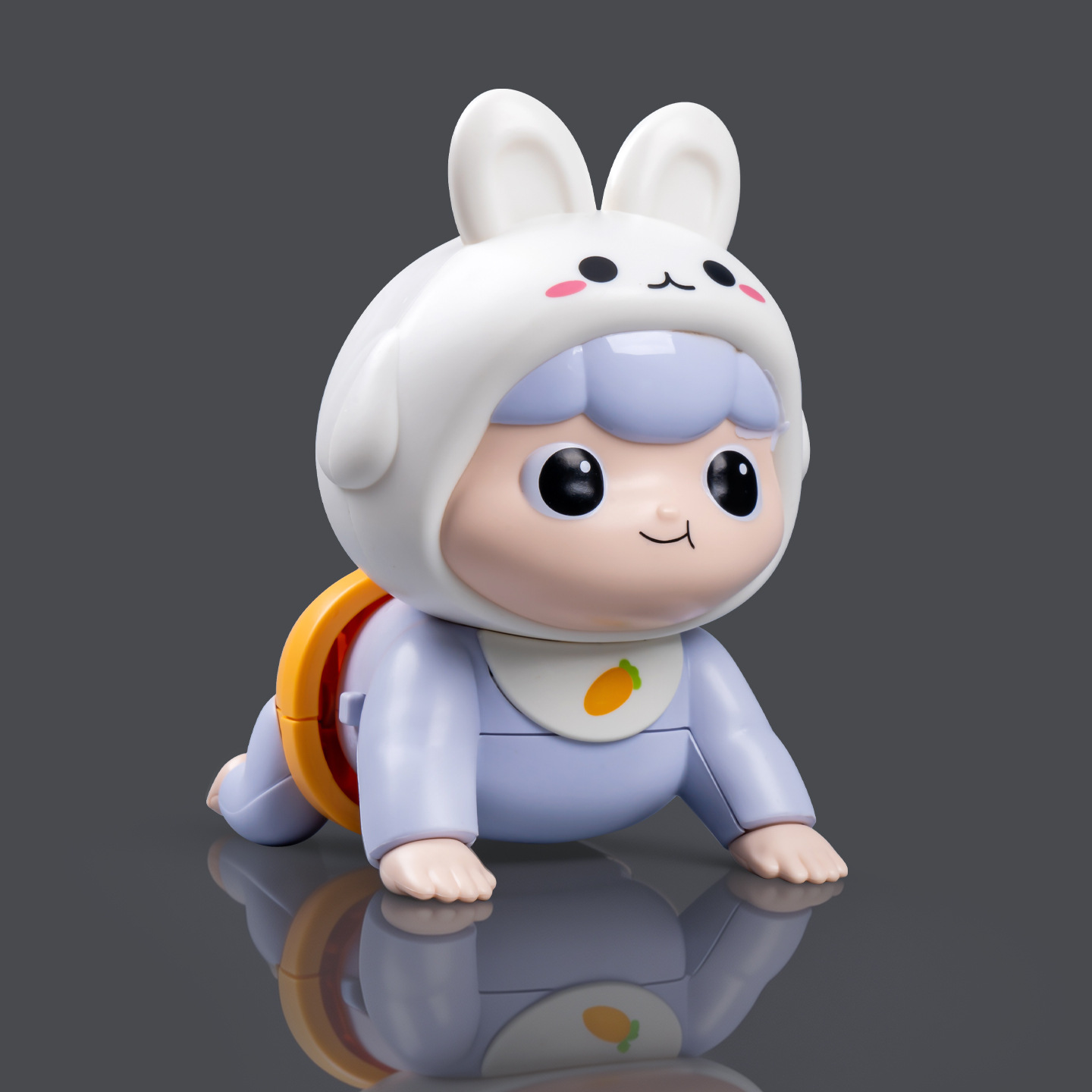 Electric toy rabbit crawling doll that talks and sings, guides and educates boys and girls to crawl and raise their heads, suitable for early childhood education for 0-1 year olds