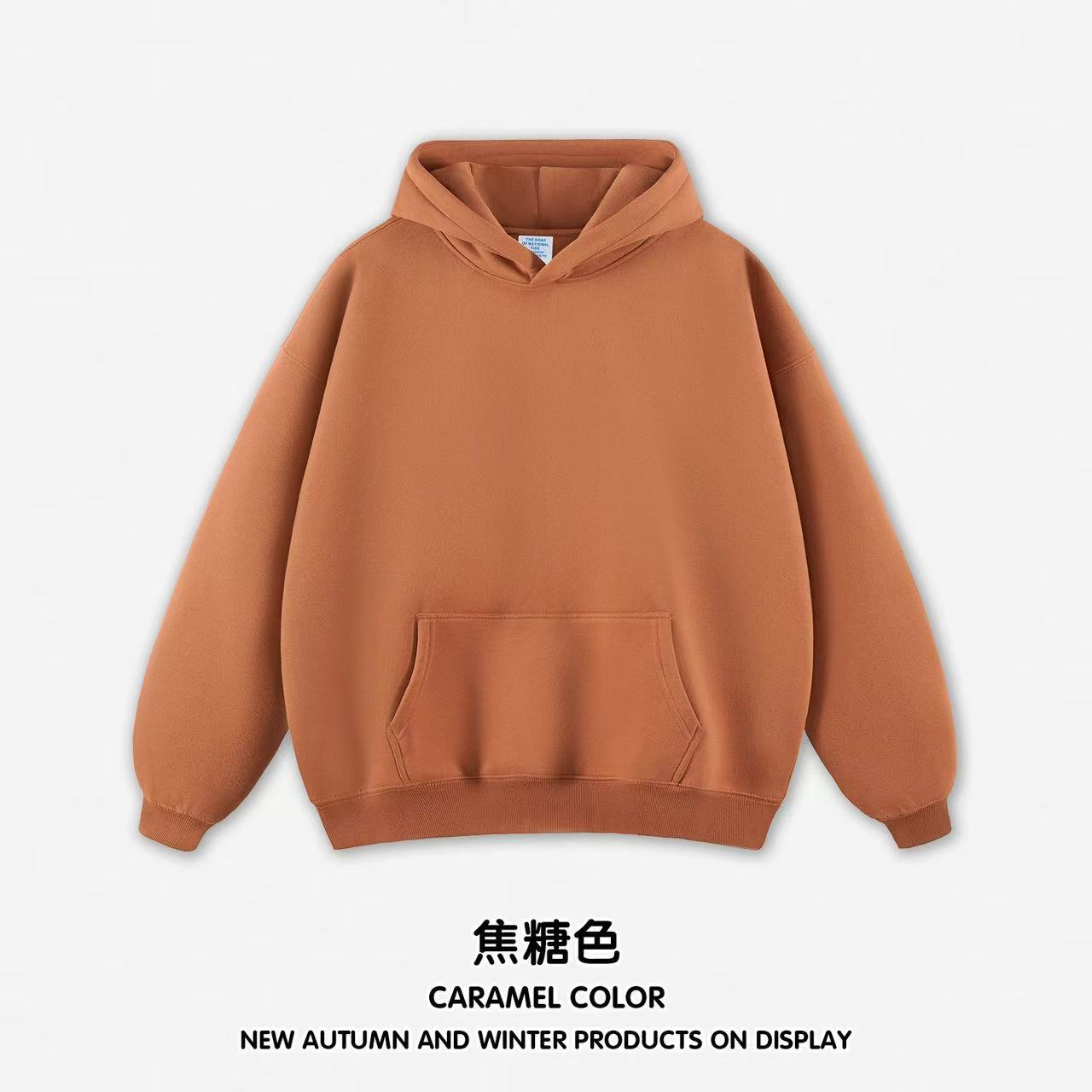 Amazon Cross-Border Tide 350G Scamper Hooded Sweater Set Oversize American Hoodless Hombre y Hombre