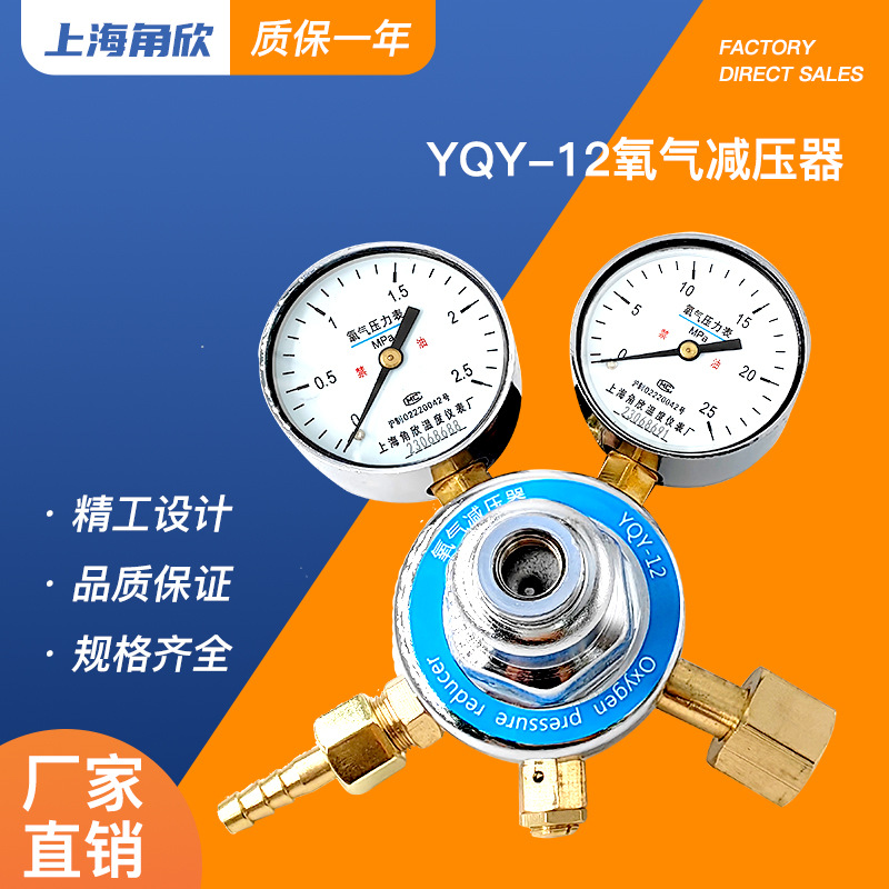 上海角欣YQY-12氧气减压器 氧气钢瓶调压阀稳压器 减压阀控制器