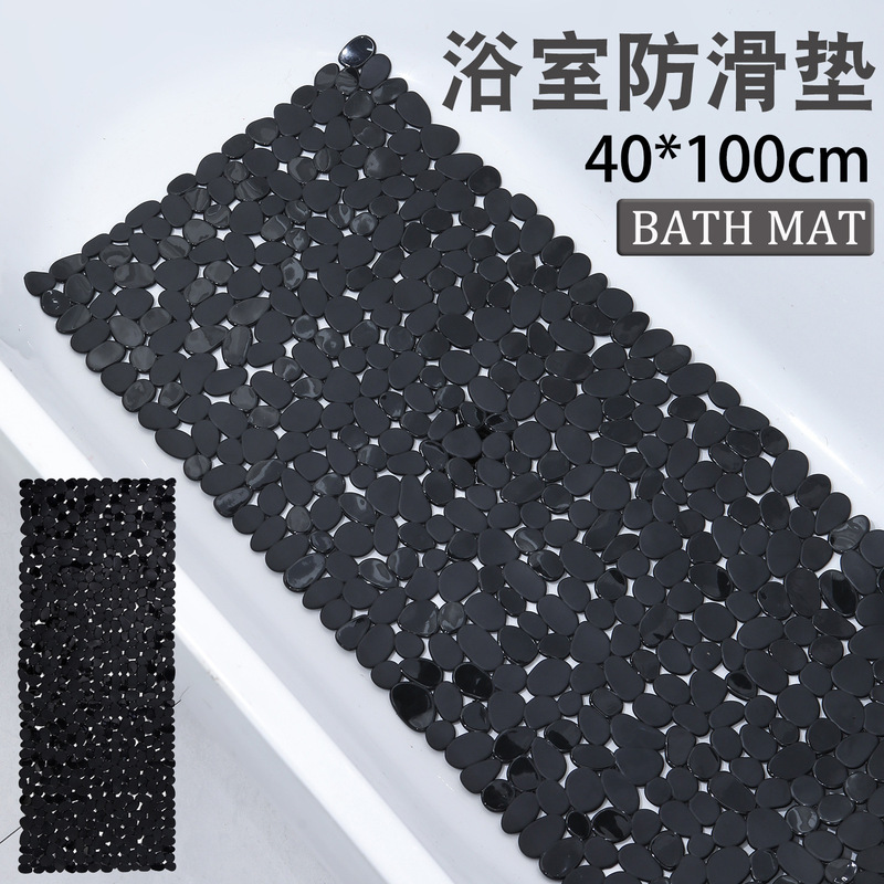 Bathroom non-slip mat pvc small stone pebble long mat Amazon foreign trade explosions shower room bath mat Bathroom non-slip mat pvc small stone pebble long mat Amazon foreign trade explosions shower room bath mat