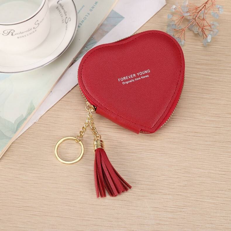Wallet for Women, Korean Style Personalized Key Bag, Mini Cute Wallet, Coin Bag, Heart-Shaped Clutch Bag, Anti-Degaussing Coin Purse Wallet for Women, Korean Style Personalized Key Bag, Mini Cute Wallet, Coin Bag, Heart-Shaped Clutch Bag, Anti-Degaussing Coin Purse